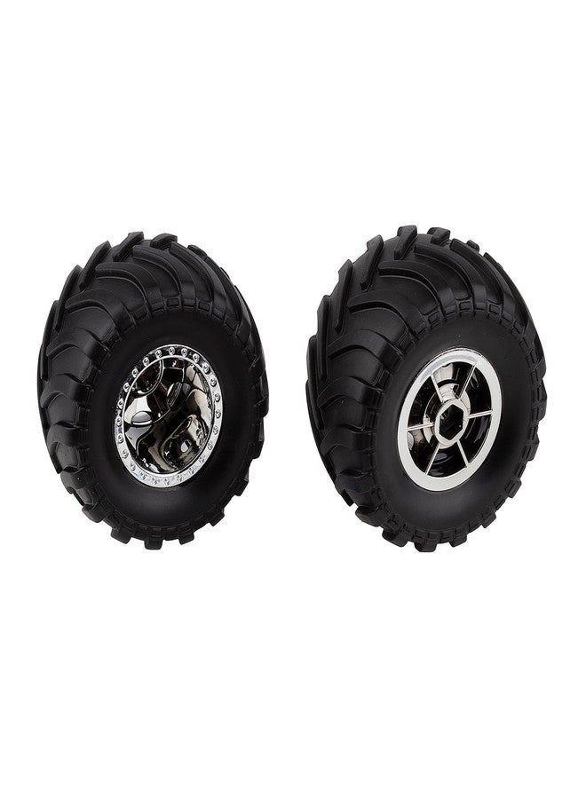 Team Associated MT12 Wheels and Tires, Chrome, ASC41104